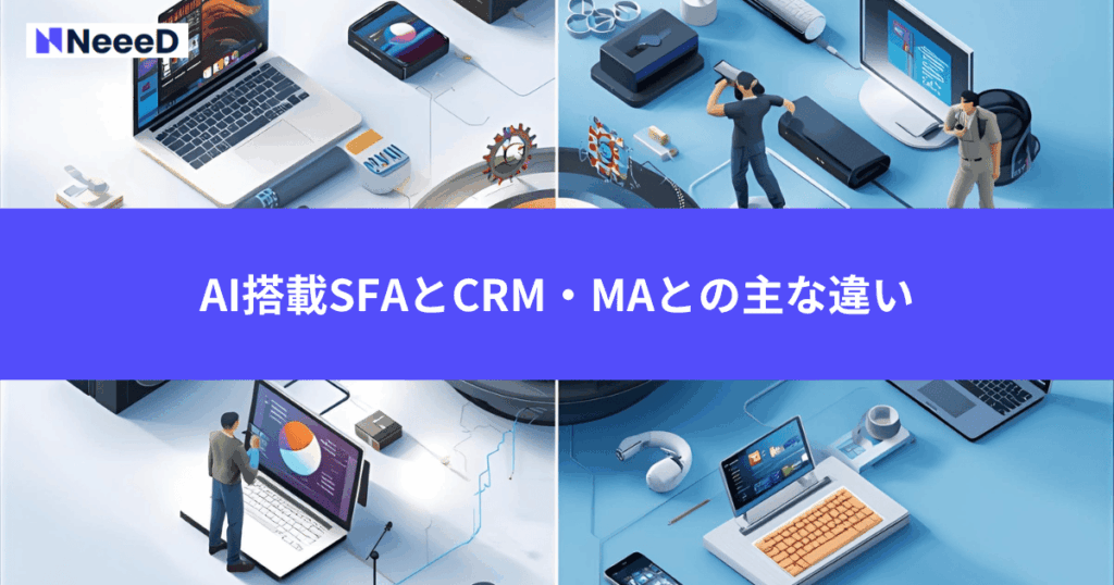 AI搭載SFAとCRM・MAとの主な違い